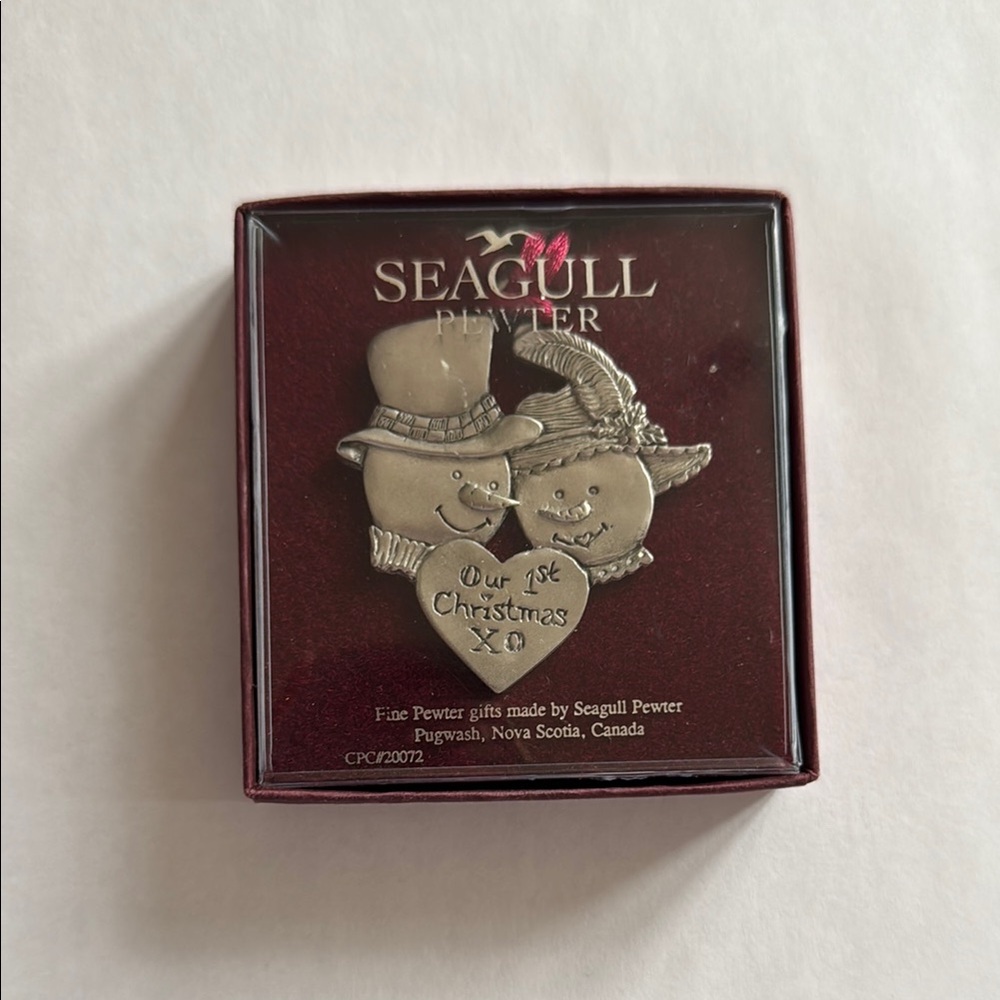 Seagull Pewter Our 1st Christmas Ornament / New / #20072 / Nova Scotia Canada